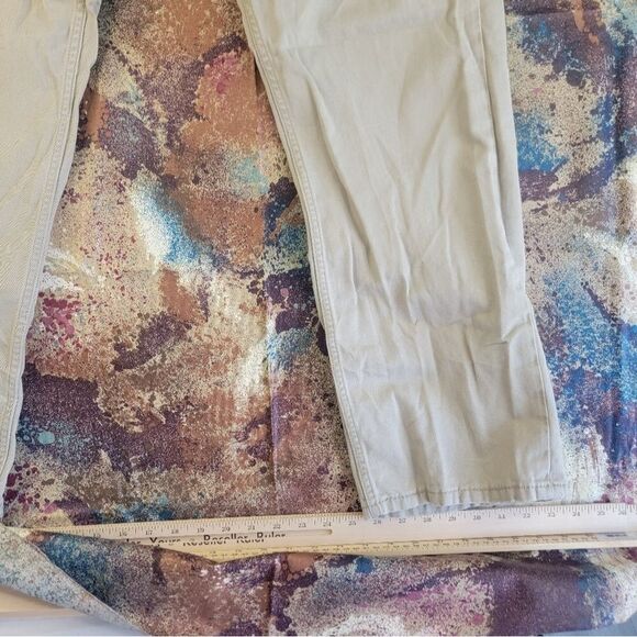 Levi’s 514 Beige Jeans Men Size 38X30 Tan Khaki Straight Black Patch White Tab - Picture 5 of 15